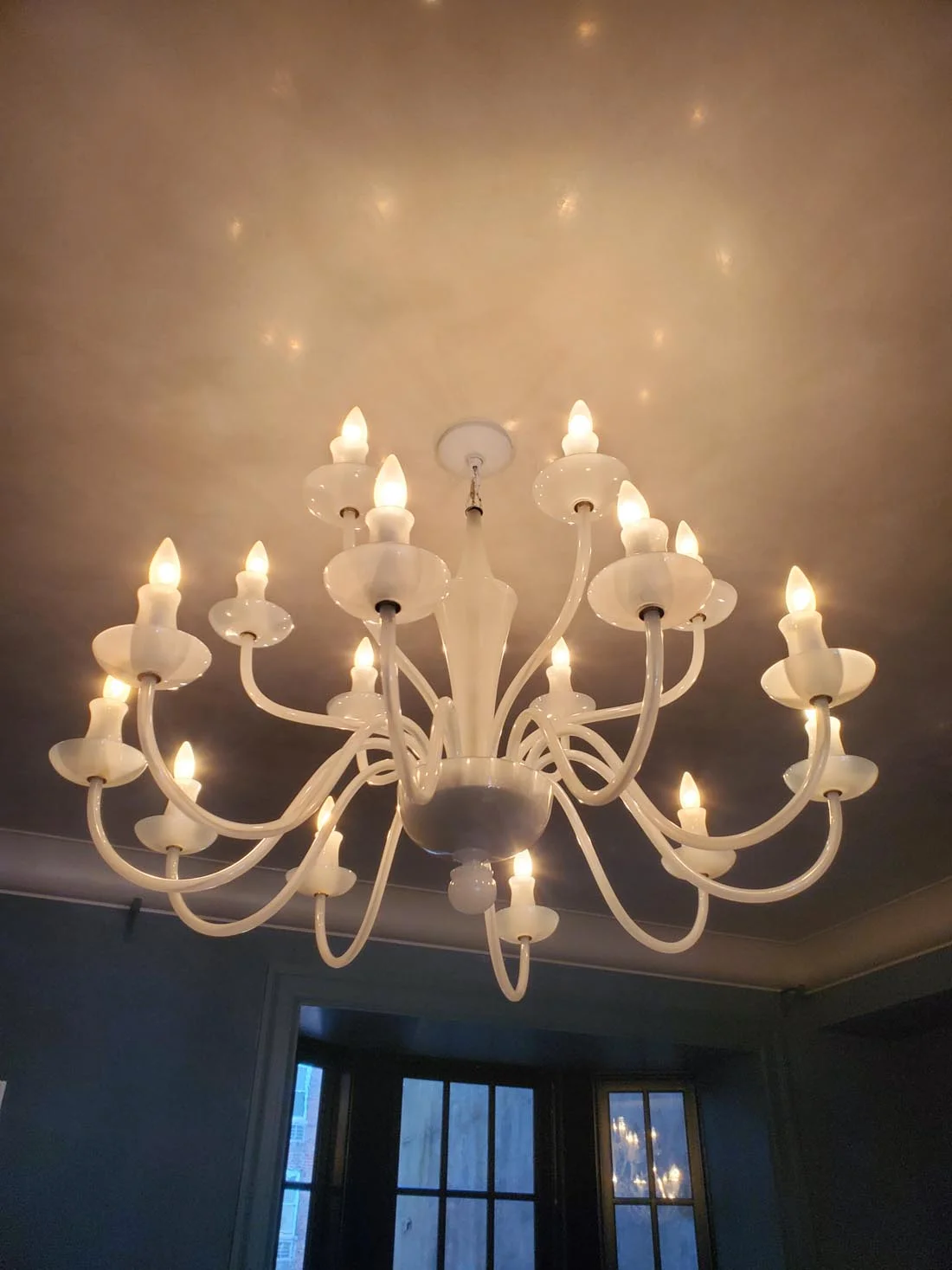 white chandelier