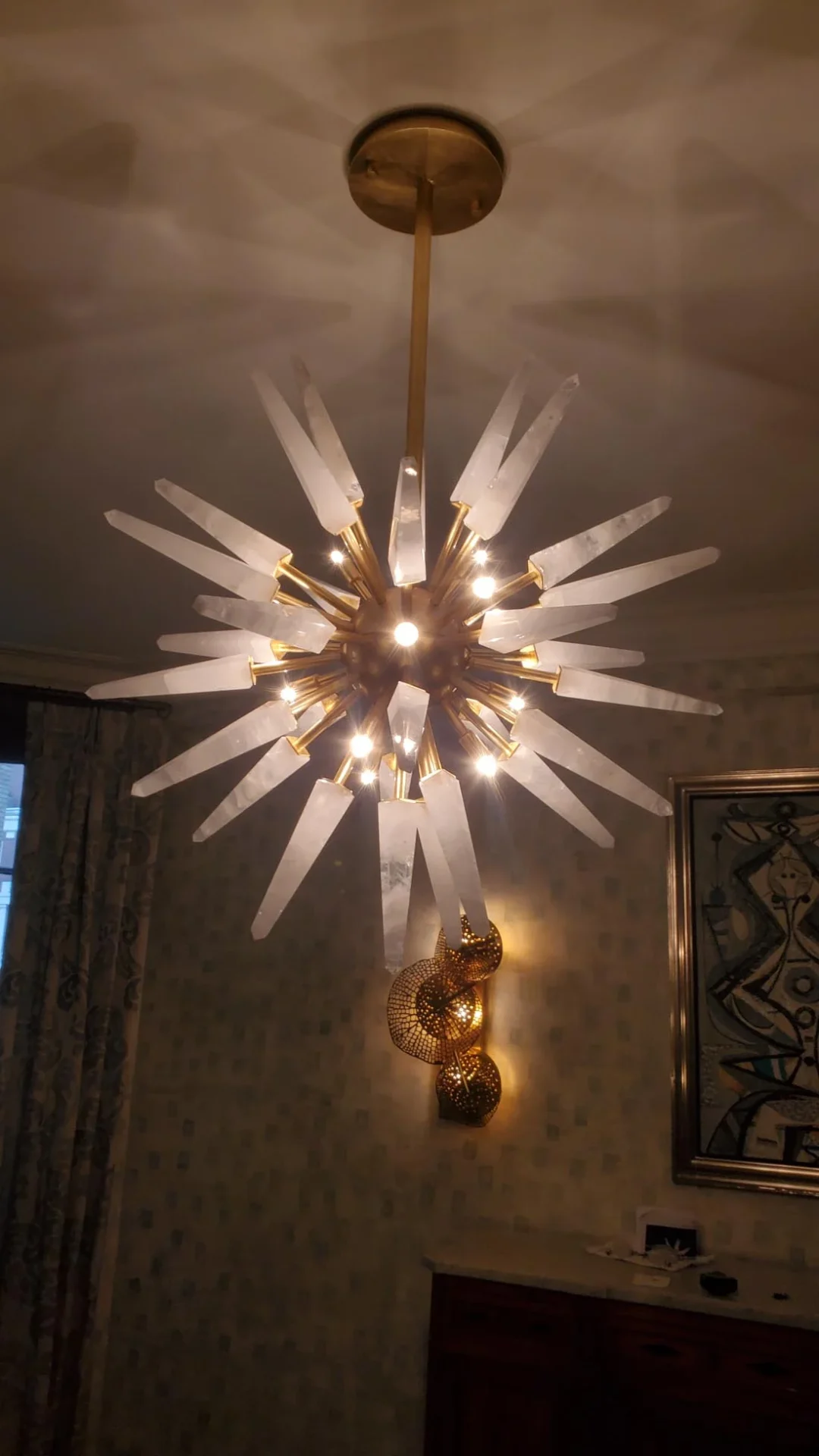 beautiful lighted fixture restored