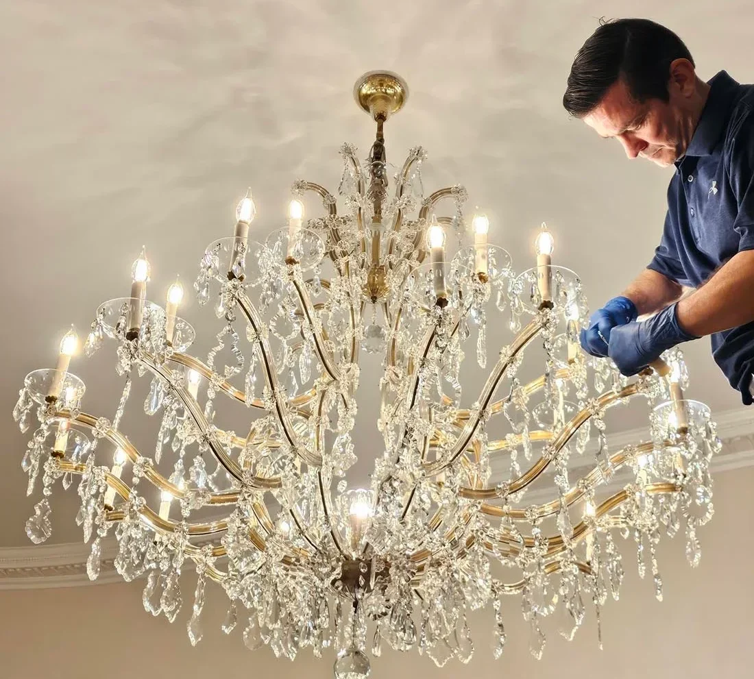 londono restoration fixing chandelier