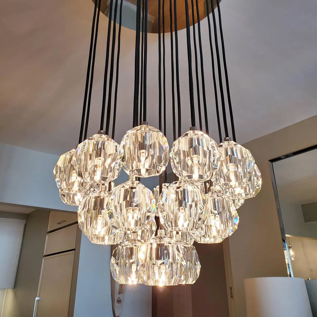 chandelier with hanging lights