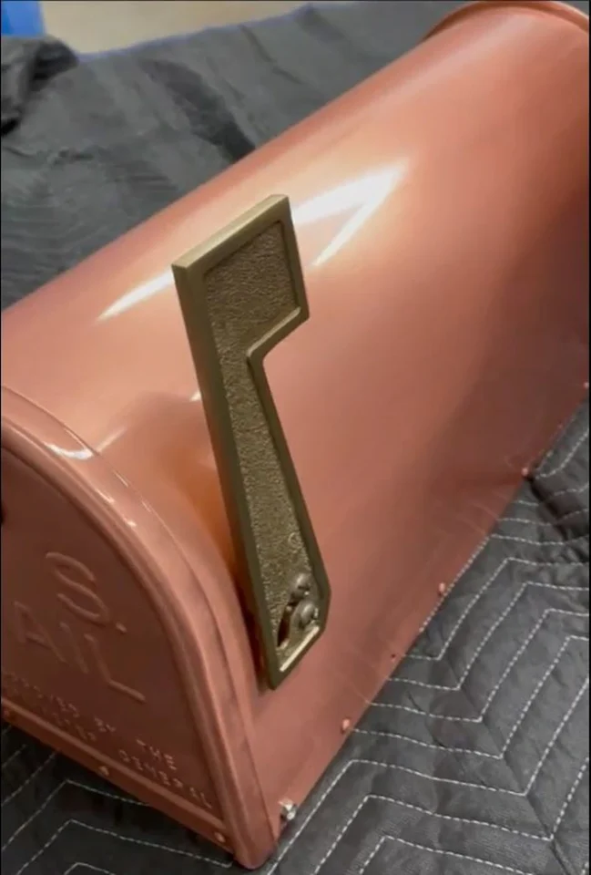 copper mailbox after restoration
