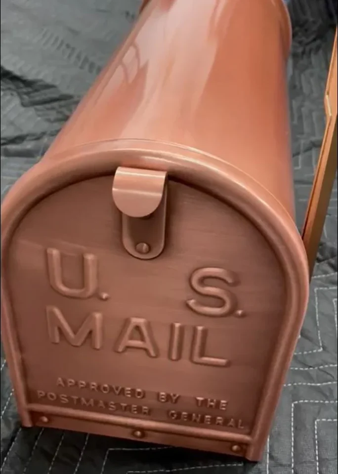 copper mailbox after restoration