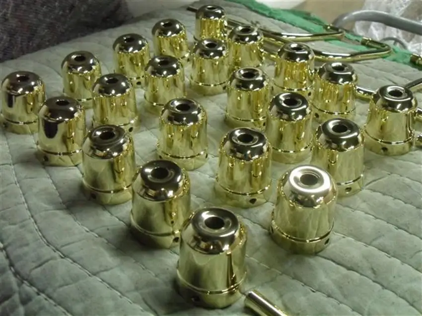 polished brass light fixture project