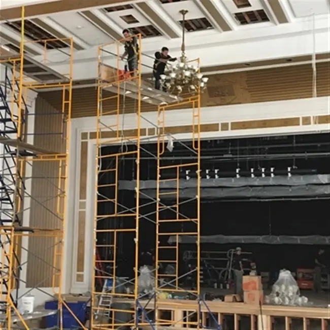 working on chandelier